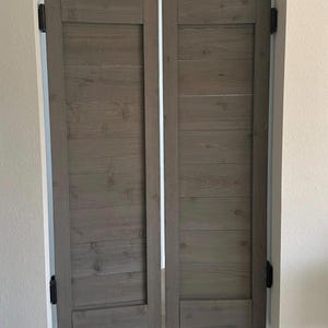 RUSTIC Shudder Style Wooden Swinging Saloon Doors.      ”unstained”