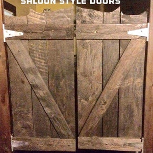 Rustic Wooden Saloon Doors “unstained”