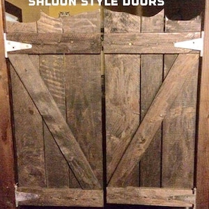 Rustic Wooden Saloon Doors “unstained”