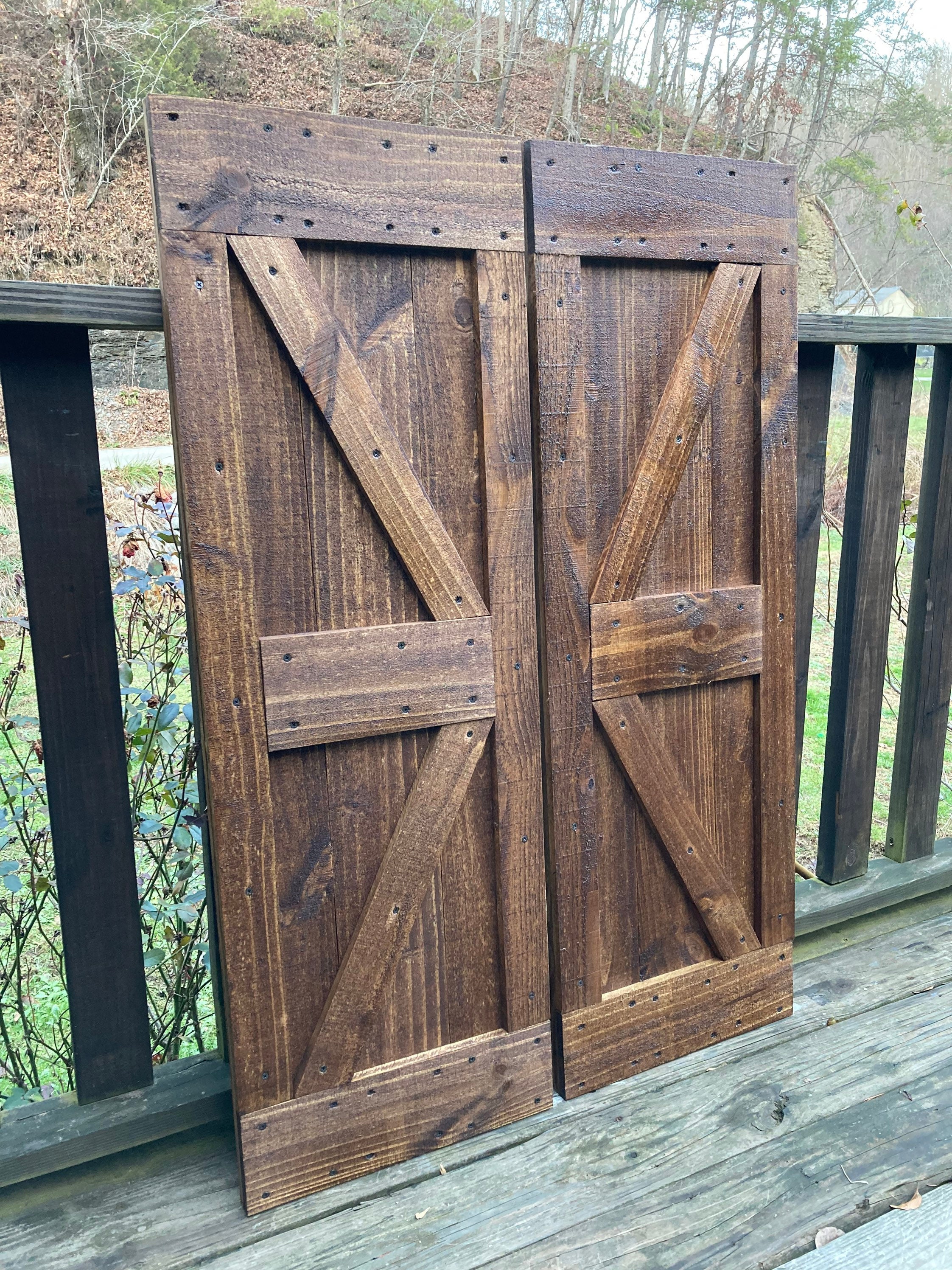 RUSTIC Victorian Style Wooden Swinging Saloon Doors unstained 