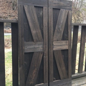 RUSTIC Victorian Style Wooden Swinging Saloon Doors “unstained”