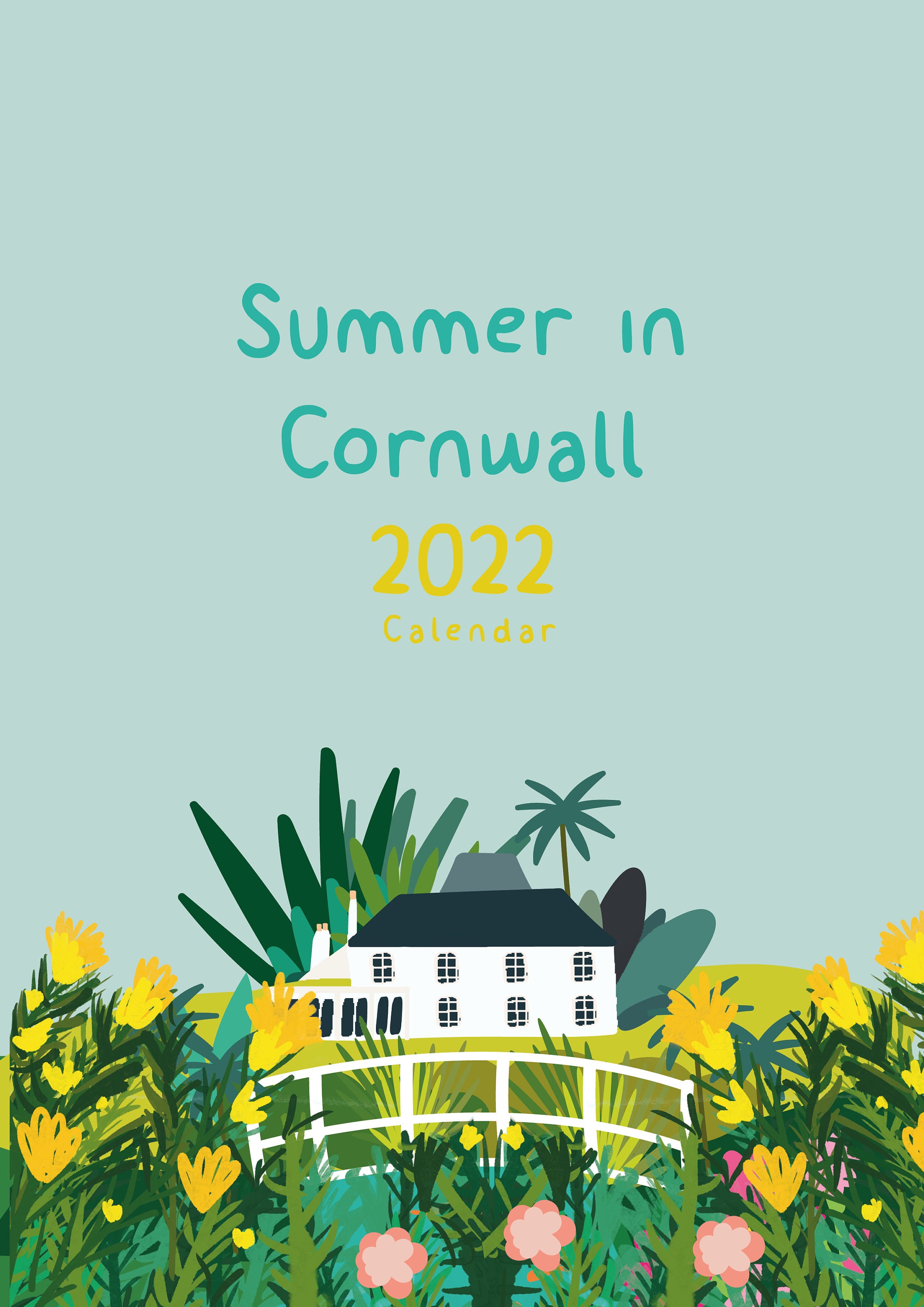 2022 CALENDAR Summer in Cornwall illustrations 12 month Etsy