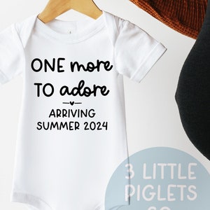 One More To Adore Pregnancy Announcement Onesie® Family Baby Reveal Grandparent Baby Announcement Social Media Baby Reveal Cute Announcement