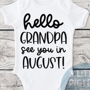 Grandpa Pregnancy Announcement Onesie® Grandpa Baby Announcement Gift for Grandpa To Be Hello Grandpa Onesie® Grandfather Pregnancy Reveal