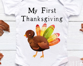 Mono de Acción de Gracias para Bebé® Mono de Acción de Gracias para el 1.er Día de Acción de Gracias® Conjunto de Acción de Gracias para Niñas Camiseta de Acción de Gracias para Bebés Conjunto de Acción de Gracias para Niños