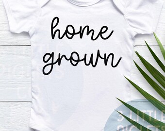 Home Grown Onesie® Locally Grown Onesie® Locally Grown Baby Farmers Market Baby Homegrown Baby Farm Baby Shower Gift Homestead Baby