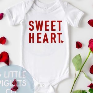 Sweetheart Valentine Onesie® Sweetheart Baby Outfit Sweetheart Onesie® First Valentine Outfit 1st Valentine Girl Valentine Baby Gift Boy