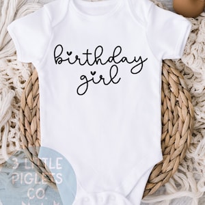 Conjunto de cumpleañera, mono de primer cumpleaños® Camiseta de cumpleañera, mono de cumpleañera® Camiseta de primer cumpleaños para niña bebé, mono de primer cumpleaños®