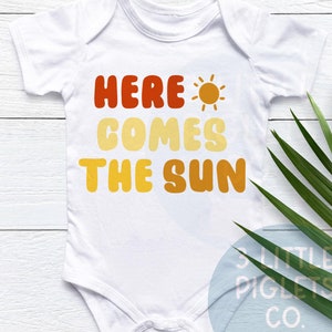 Here Comes The Sun Onesie® Sun Baby Onesie® Summer Baby Outfit Summer Baby Onesie® Summer Baby Gift Sun Baby Shower Gift Boho Baby Onesie®