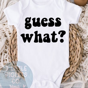 Guess what onesie on sale