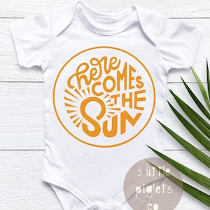 Here Comes the Sun Onesie® Here Comes The Sun Baby Shower Gift Sunshine Onesie® Boho Onesie® Boho Baby Sunshine Baby Outfit Sunshine Baby