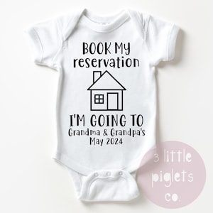 Grandparent Pregnancy Announcement Onesie®, Baby Reveal Outfit, Personalized Surprise Baby Announcement for Grandma & Grandpa