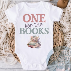 Book Birthday ONE For The Books First Birthday Onesie® Floral Girl 1st Birthday First Birthday Girl 1st Birthday Outfit Spring Birthday