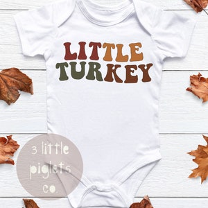 Little Turkey Onesie® Thanksgiving baby-romper® Turkije Baby Onesie® First Thanksgiving Onesie® 1e Thanksgiving-outfit Thanksgiving baby