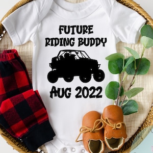 Future Riding Buddy Onesie® UTV Pregnancy Announcement Onesie® Rzr Baby Announcement Side by Side Baby Reveal SXS Baby Utv Baby Rzr Baby