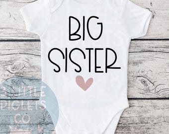 Große Schwester Onesie® Schwester Schwangerschaftansage Große Schwester Geschenk Süß Big Sis Outfit Große Schwester Baby Onesie® Schwester Baby offenbaren