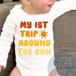 My 1st Trip Around The Sun Onesie® Sun First Birthday Outfit Sun Birthday Onesie® Boy 1st Birthday Girl 1st Birthday Sun Theme Birthday
