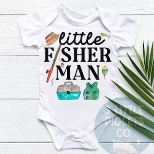 Little Fisherman Fishing Onesie® Daddys Fishing Buddy Fishing Gift New Dad Fishing Pregnancy Announcement Fathers Day Baby Fishing Outfit
