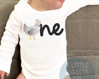 One Huhn Erster Geburtstag EIN Huhn Geburtstag Onesie® Jungen 1. Geburtstag Frühling Geburtstag Outfit Huhn Geburtstag Shirt Mädchen Huhn Party