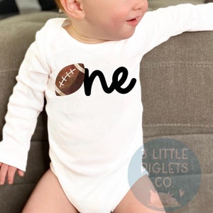 ONE Football First Birthday Shirt Football 1st Birthday Party Personalized Football Birthday Boy First Birthday Football Themed Birthday