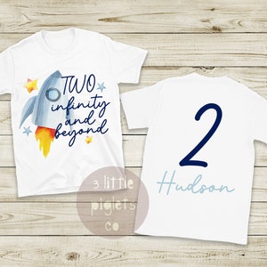 Two Infinity And Beyond Birthday Shirt, Trendy Space Birthday Shirt, Infinity And Beyond Space Birthday, Second Birthday Theme Shirt