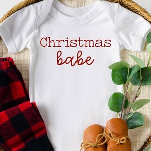 Christmas Onesie® Christmas Babe Pregnancy Announcement Onesie® Christmas Baby Gift Baby Shower Gift Christmas Birthday Christmas Baby Shirt