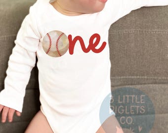 ONE Baseball First Birthday Shirt Baseball 1st Birthday Party Personalized Baseball Birthday Boy First Birthday Baseball Themed Birthday