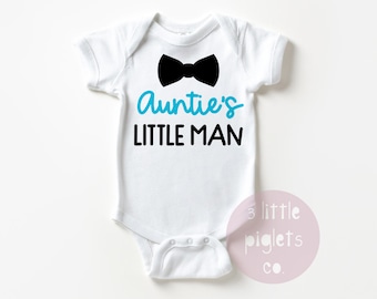 Auntie's Lil' Man Onesie®, I Love My Aunt Onesie®, Auntie's Boy Onesie®, Auntie's Little Man Onesie®, Baby Shower Gift, Aunt's Little Man