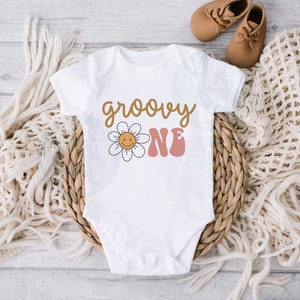 Groovy One First Birthday, Groovy 1st Birthday Onesie®, Flower Theme Birthday, 1st Birthday Outfit, First Birthday Shirt, Girl 1st Birthday