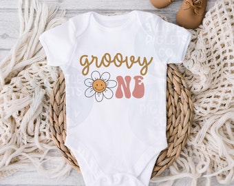 Groovy One First Birthday, Groovy 1st Birthday Onesie®, Flower Theme Birthday, 1st Birthday Outfit, First Birthday Shirt, Girl 1st Birthday