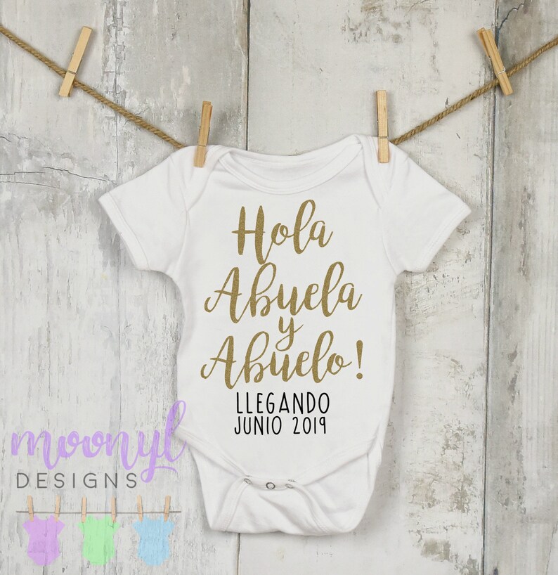 baby announcement onesie grandparents