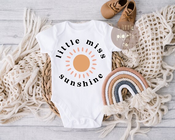 Little Miss Sunshine Baby Outfit Summer Baby Onesie® Summer Baby Outfit Baby Summer Shirt Cute Sun Baby Clothes Sun Baby Shower Gift