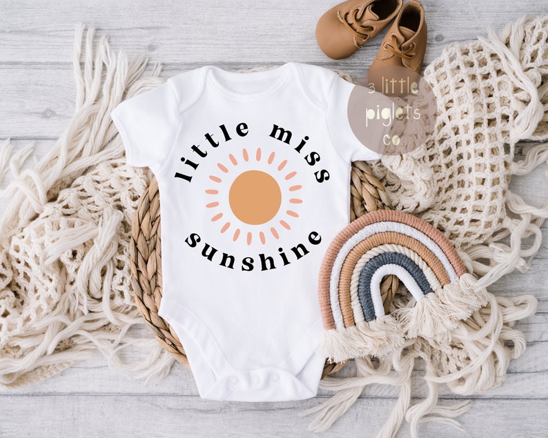 Little Miss Sunshine Baby Outfit Sommar Baby Onesie® Sommar Baby Outfit Baby Sommartröja Söta Sol Babykläder Sol Babyshower Gåva White Short Sleeve