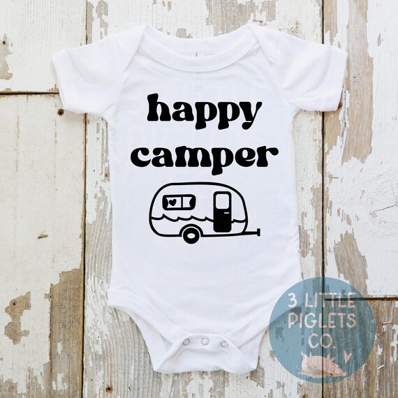 Happy Camper Baby Onesie® - Camping Outfit, Happy Camper Baby Shower Gift, Baby Camping Trip, Summer Baby Camp Shirt, Adventure Baby Outfit