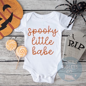 Spooky Little Babe Onesie® Halloween Baby Onesie® Spooky Girl Baby Halloween Clothes Cute Halloween Outfit Baby Girl Halloween Outfit