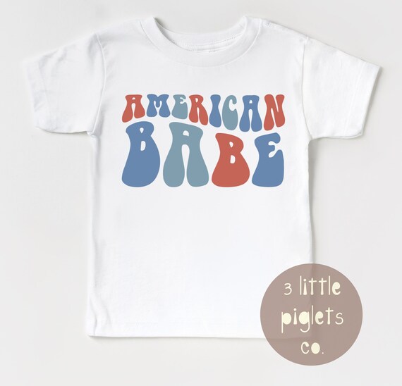 American Babe Shirt Kids 4th Of July Shirt Toddler Patriotic Tshirt Girls Fourth of July Tee Red White & Blue American Girl Shirt