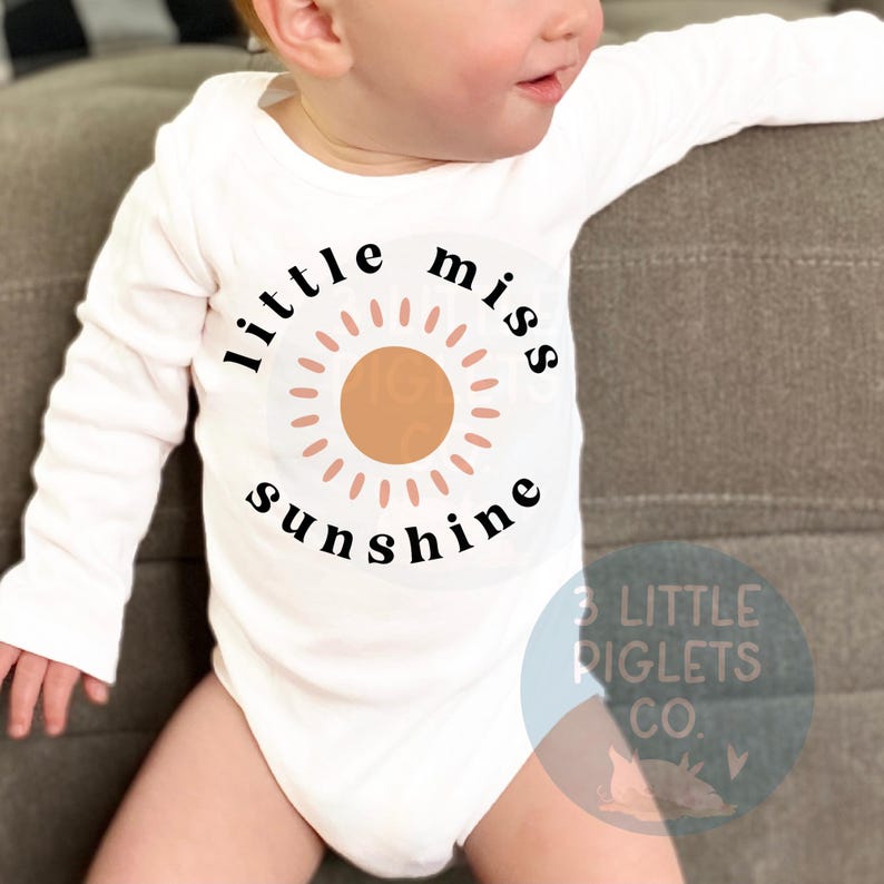 Little Miss Sunshine Baby Outfit Sommar Baby Onesie® Sommar Baby Outfit Baby Sommartröja Söta Sol Babykläder Sol Babyshower Gåva White Long Sleeve