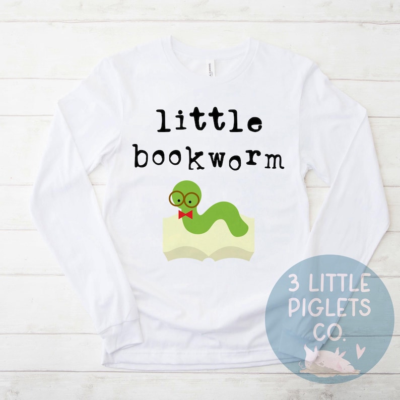 Little Bookworm Shirt Toddler Bookworm Shirt Book Lovers Shirt Kid Book Shirt Reading Kids Shirt Reading Tshirt Book Shirt Book Gift for Kid Long Sleeve