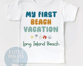 My First Beach Vacation Shirt Beach Babe Toddler Beach Shirt Kids First Beach Trip 1st Beach Vacation Personalized Beach Tshirt Kids Beach