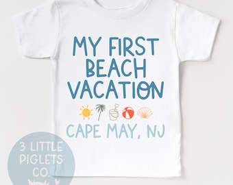 My First Beach Vacation Shirt, Beach Babe, Toddler Beach Shirt, Kids First Beach Vacation, Beach Vacation Shirt, 1st Vacation, Beach Shirt