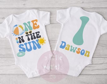 Summer Pool Party First Birthday ONE in the Sun Summer First Birthday Boy Sun Birthday Theme Pool Party Theme Girl 1st Birthday Shirt