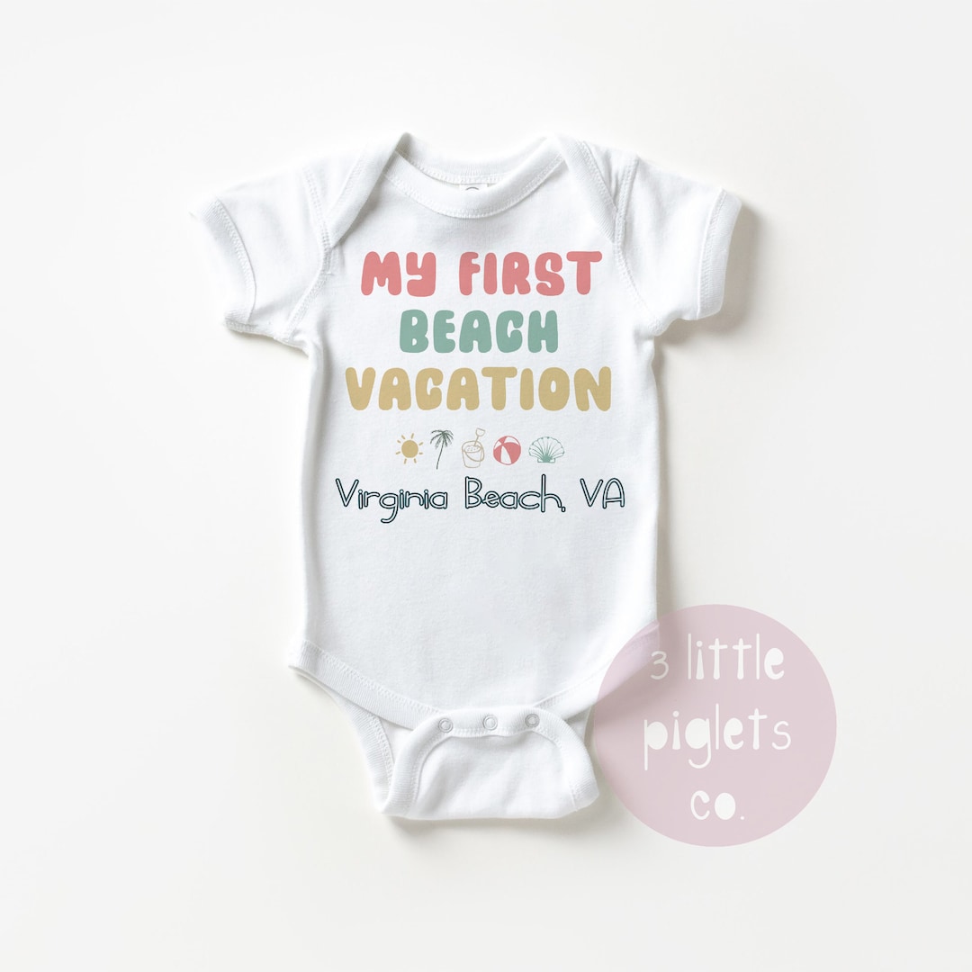 My First Beach Vacation Onesie® Beach Baby Bodysuit Etsy