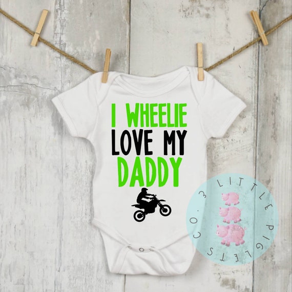 I Wheelie Love My Daddy Dirtbike Dad Motocross Dad | Etsy