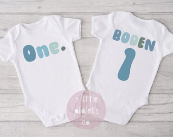 First Birthday Onesie® Boy Birthday Onesie® Birthday Boy Outfit Blue Birthday Outfit Personalized 1st Birthday  Baby Boy Birthday Shirt