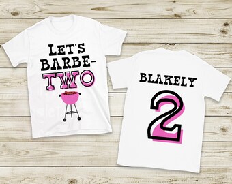 Bbq Birthday Shirt Girl Second Birthday BBQ Birthday Theme Barbeque Birthday BBQ Cookout Girl 2nd Birthday Barbeque Birthday Party BarbeTWO