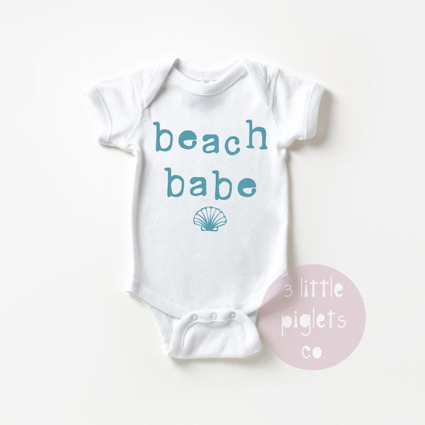 Beach Babe 2 Onesie®, Natural Bodysuit, Boho Onesie®, Cute Beach Baby Trendy Onesie®, Baby Shower Gift, Baby, Beach Onesie®