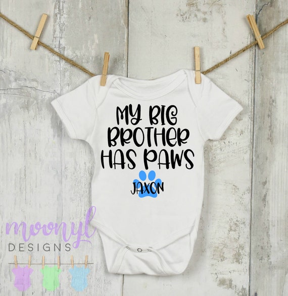 my big brother has paws onesie