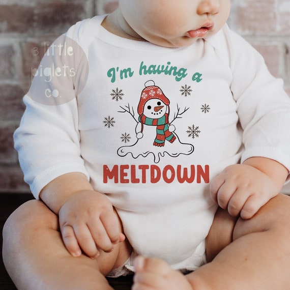 Winter Baby Onesie Snowman Baby Onesie Snowman Onesie Winter Baby Shower Gift Winter Baby Gift Having a Meltdown Winter Baby Outfit Etsy UK