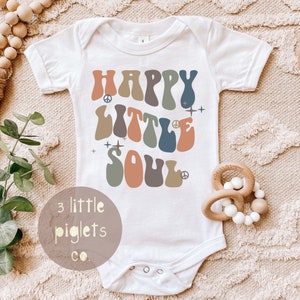 Happy Little Soul Onesie®, Natural Bodysuit, Happy Baby, Kind Soul, Happy Soul, Happy Spirited Baby Onesie®,  Baby Shower Gift