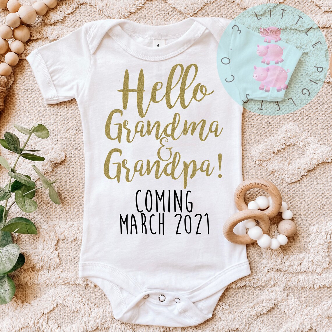 Baby Announcement Onesie® for Grandparents Pregnancy Etsy